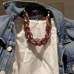 GLAM Mauve Beaded Necklace